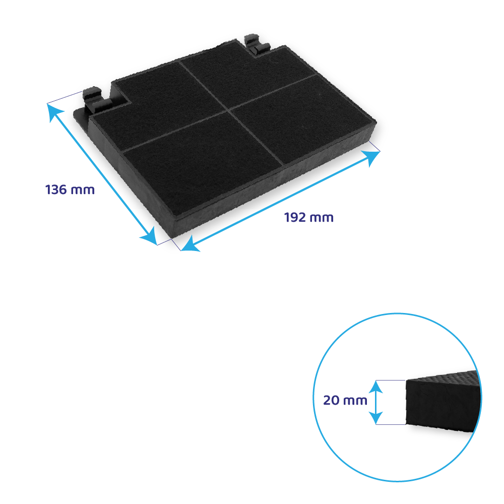 Zanussi Koolstoffilter MCFE05 / 9029800498 (2St.)