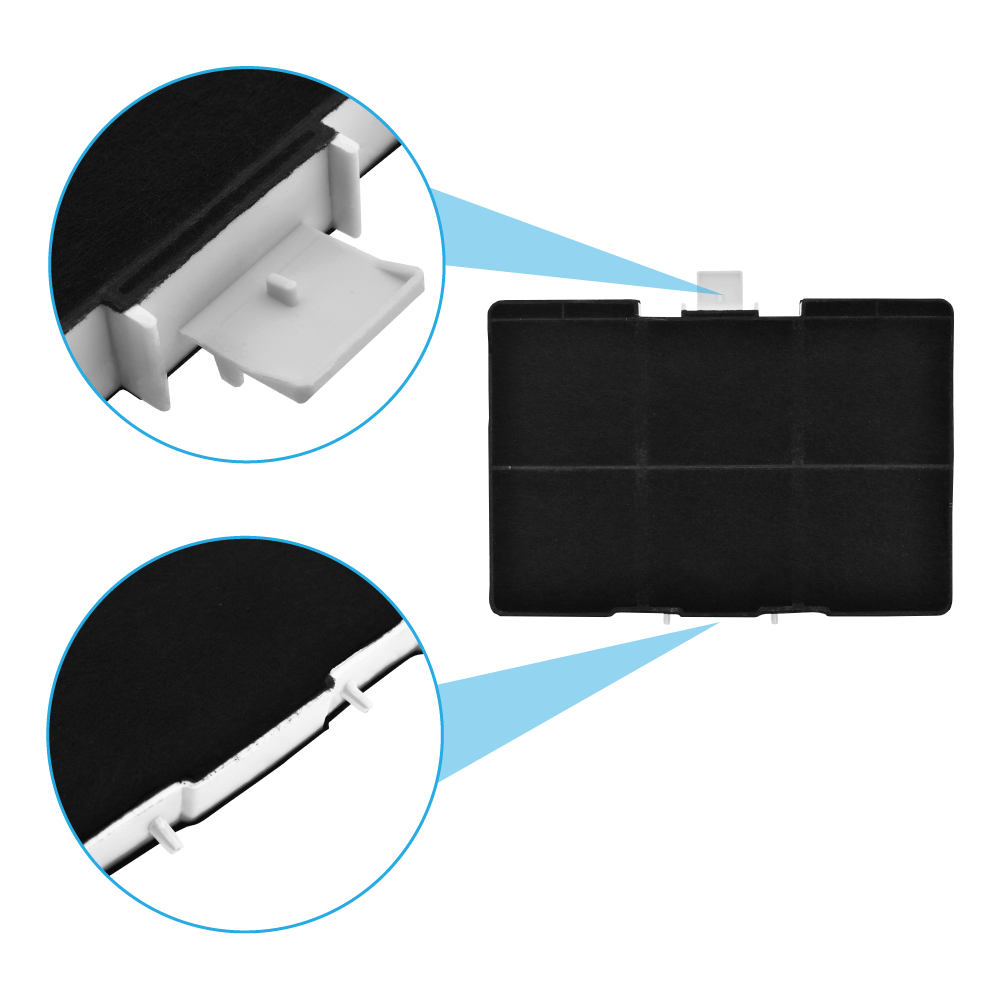 Koolstoffilter geschikt voor Bosch 11026771 / DHZ5346 voor schachtbreedte van 345 mm