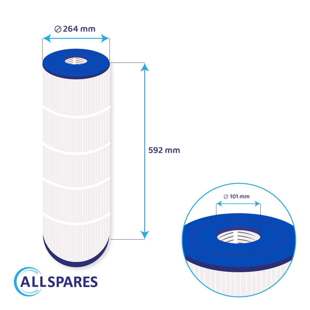 Zwembad Waterfilter geschikt voor Poolex ThinClear 150 / PF-TCR150CT / TCR150 / ThinClear Mono
