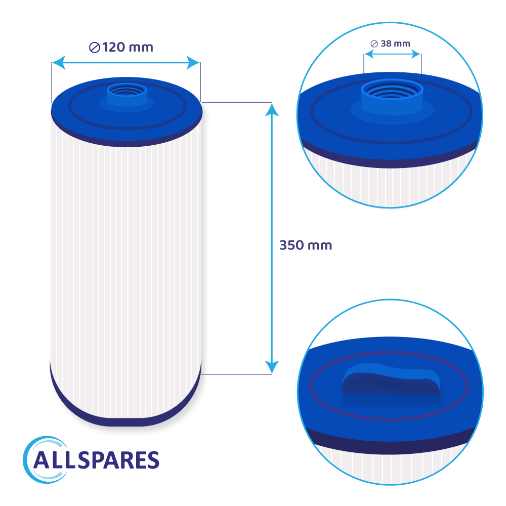 Spa Waterfilter geschikt voor PWW50L / 4CH-949 / SC757 / 40508