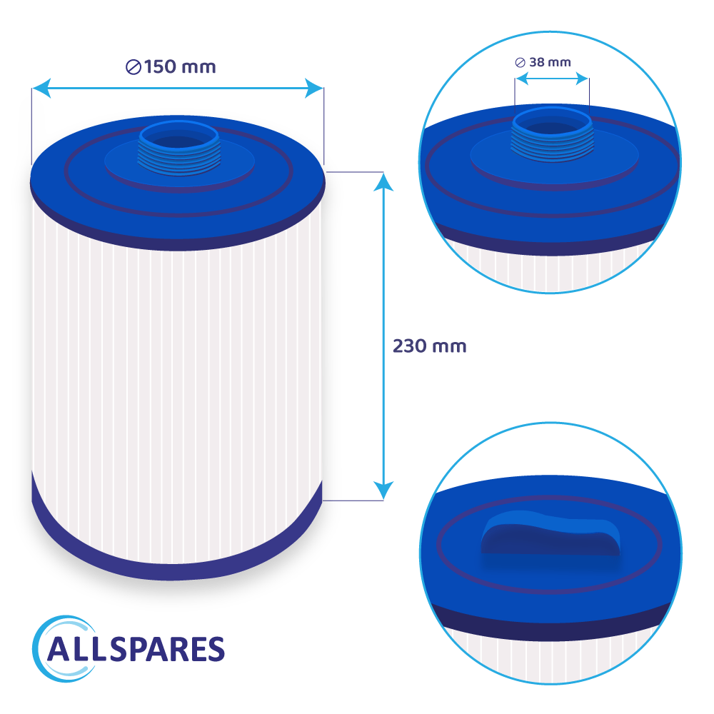 Spa Waterfilter geschikt voor Sundance 373043 / SC709 / 60471 / 6CH-47
