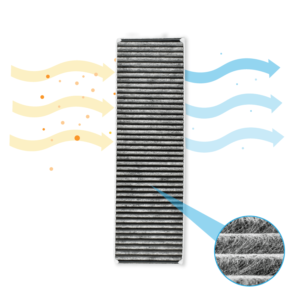 CleanAir Koolstoffilter geschikt voor Constructa CA282110 / 17000822