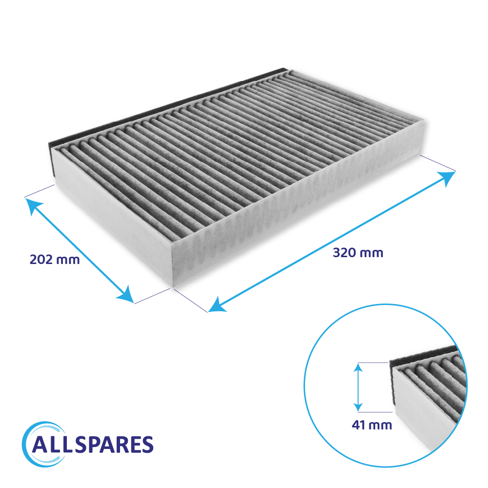 CleanAir Koolstoffilter geschikt voor Neff 11049702 / 11026771 / Z5102X1 voor schachtbreedte van 345 mm