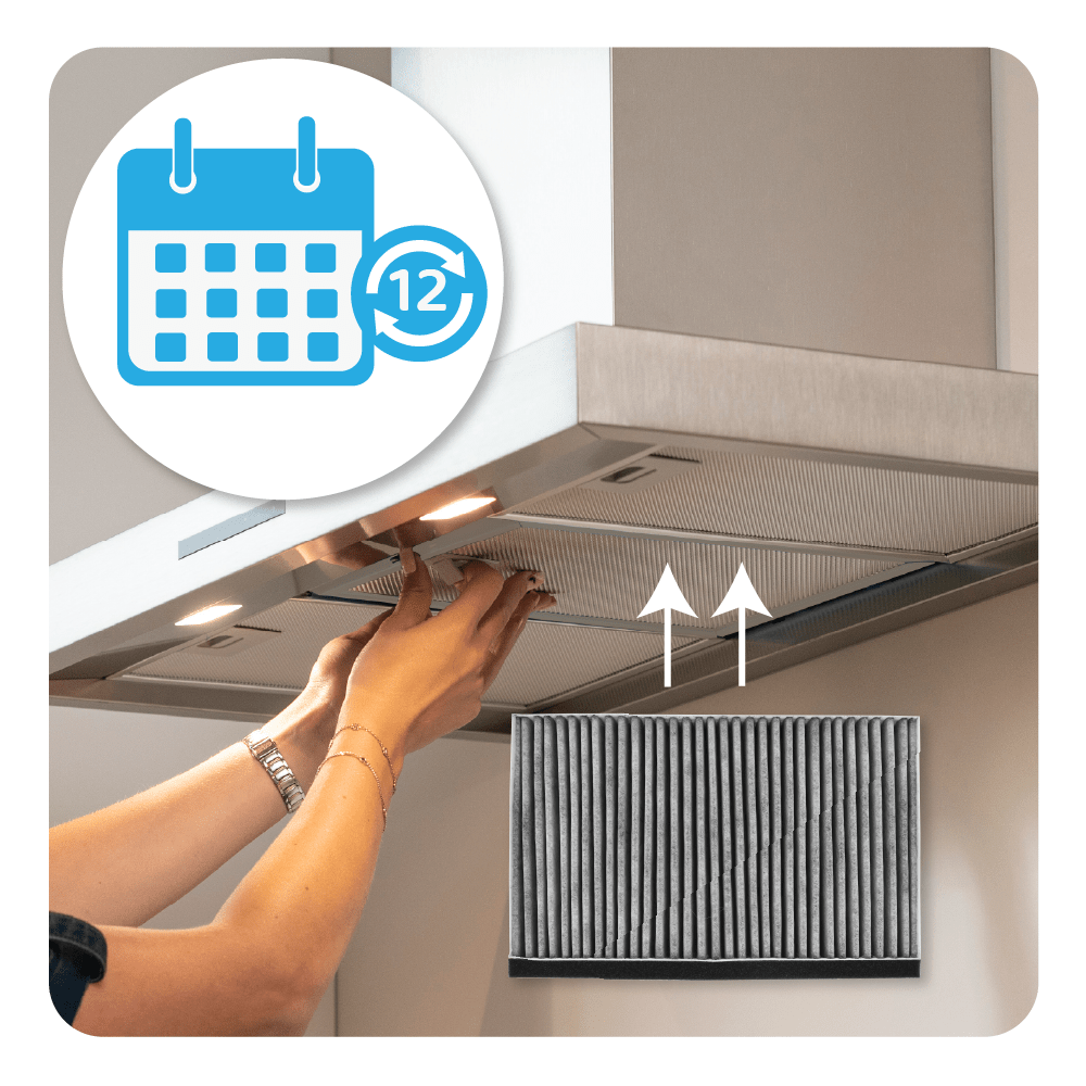 CleanAir Koolstoffilter geschikt voor Constructa 11049702 / 11026771 voor schachtbreedte van 345 mm