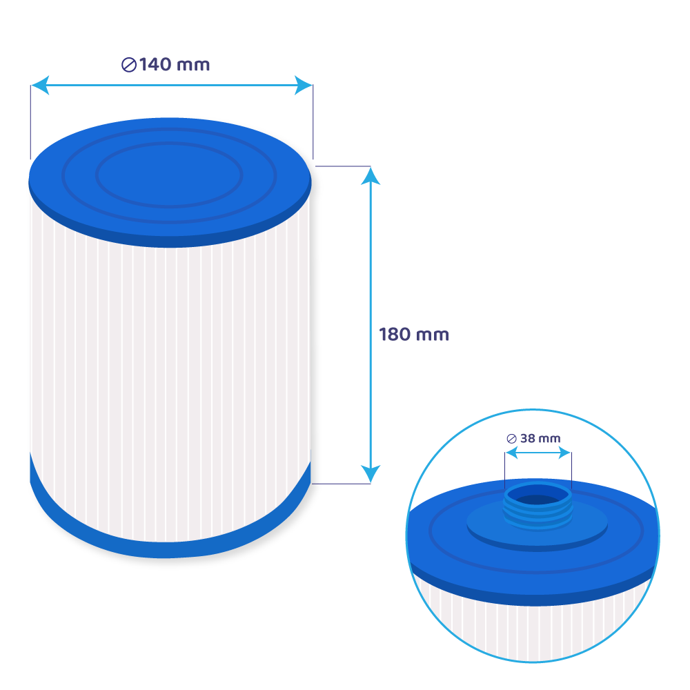 Darlly Spa Waterfilter SC752 / 52511 / PWL25P3