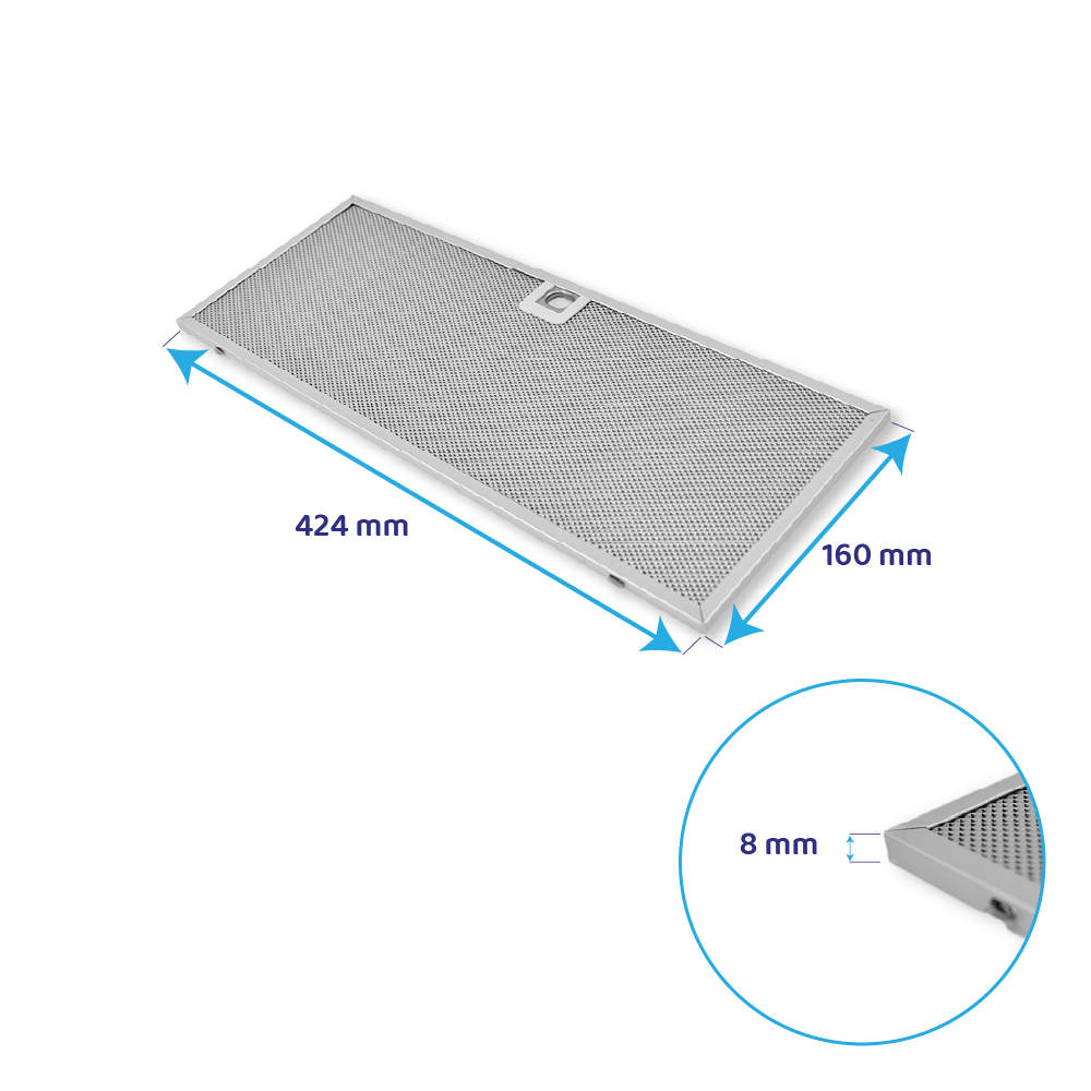 Progress Metaalfilter 160x424mm 50286533000 (2st.)
