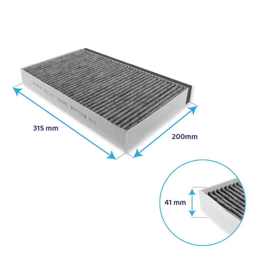 Neff CleanAir Koolstoffilter 11049702 / 11026771 / Z5102X1 voor schachtbreedte van 345 mm