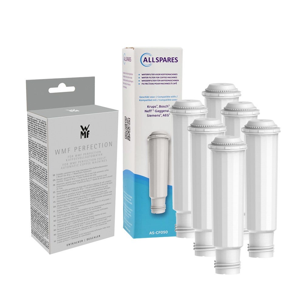 Onderhoudsset Koffiemachine Waterfilter (6st.) + Ontkalker geschikt voor WMF