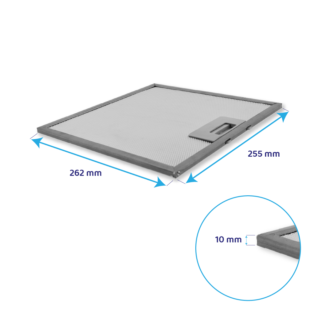 Silverline Metaalfilter 262x255x10mm YT142.2240.01