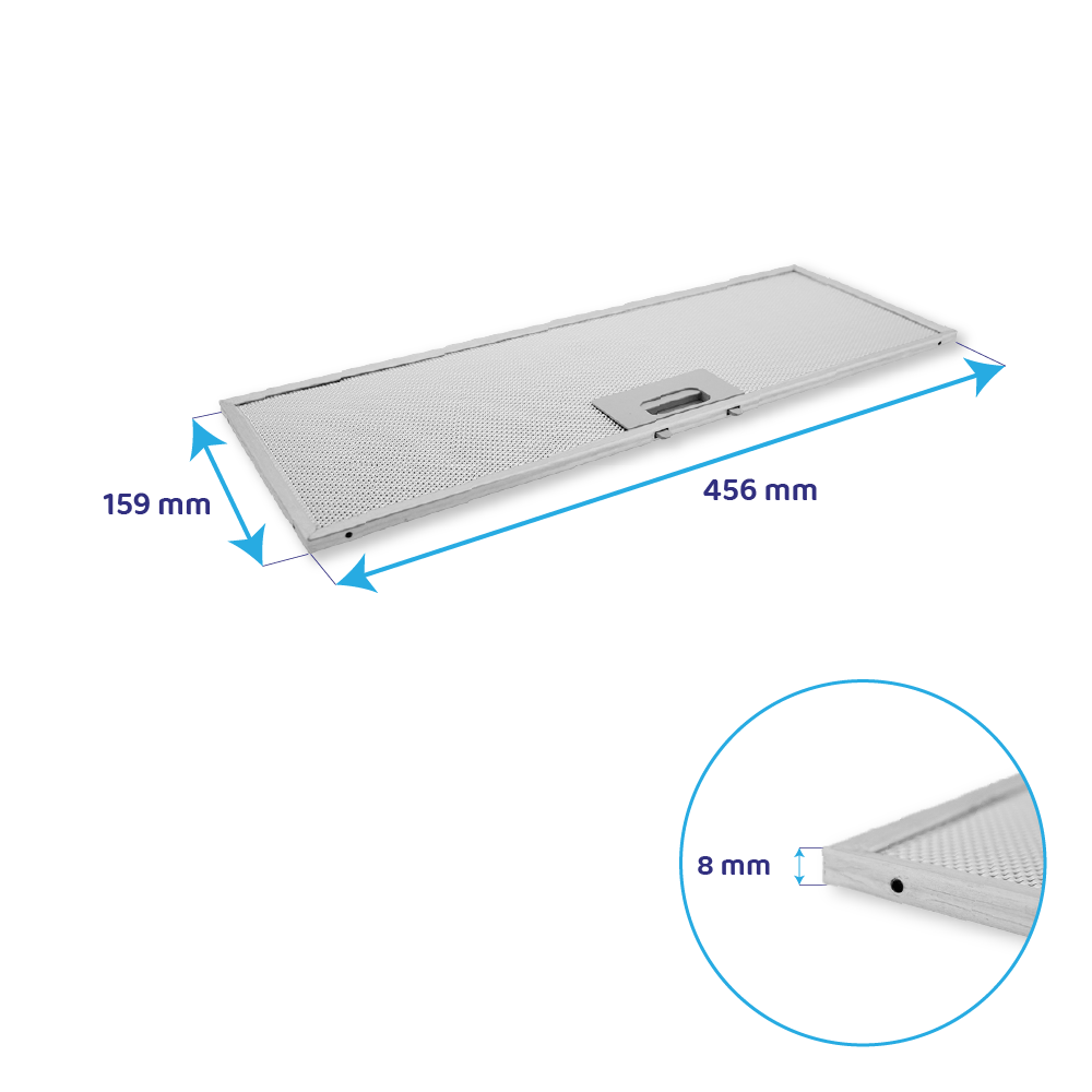 Mepamsa Metaalfilter 159x456mm 133.0304.806
