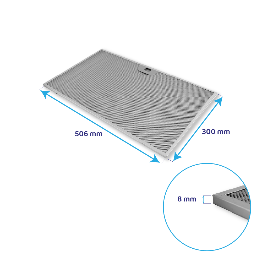 Metaalfilter 506x300mm geschikt voor Ikea 488000630758