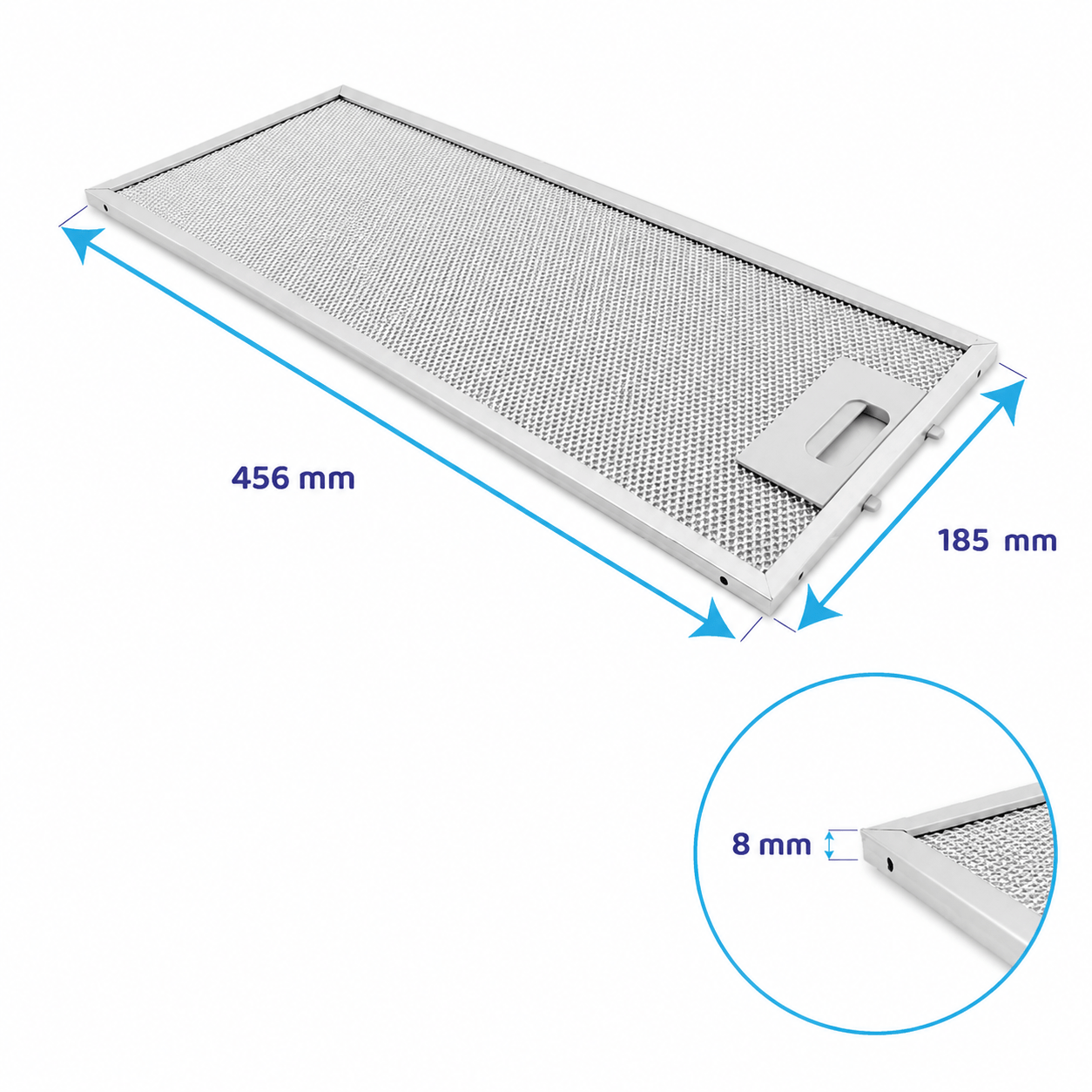 Metaalfilter 456x185mm geschikt voor Samsung DG81-02467A