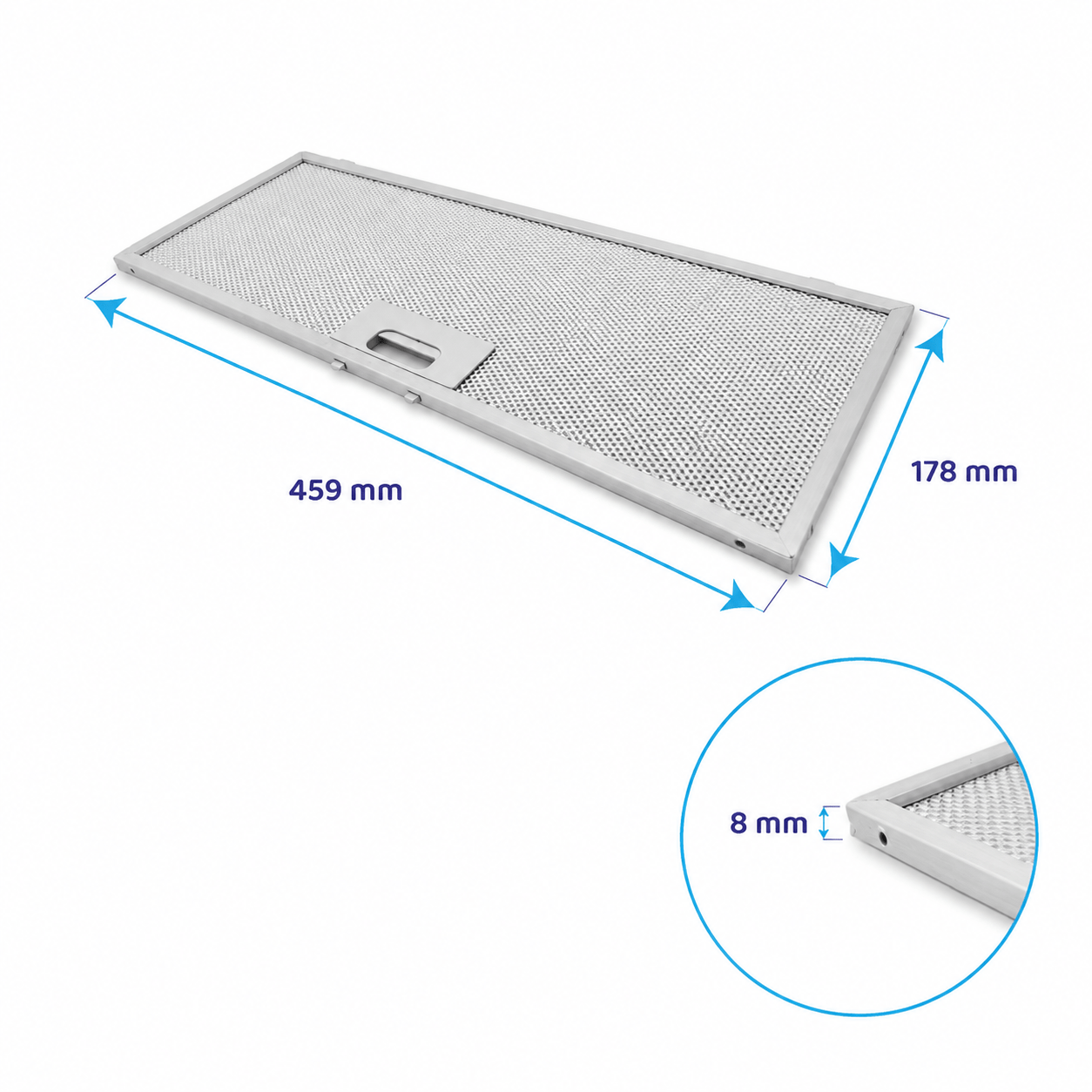 Arthur Martin Metaalfilter 460x178x9mm 4055379723