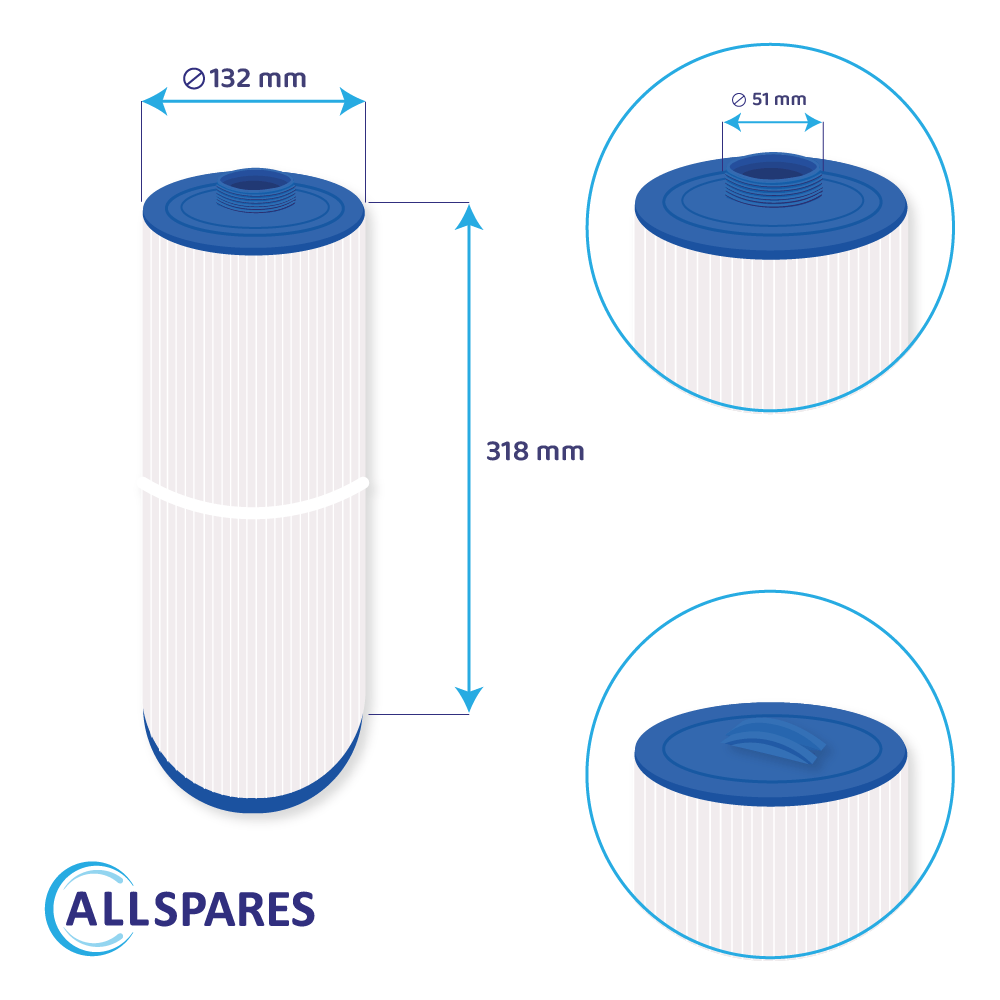 Spa Waterfilter geschikt voor Marquis 20041 / 20091 / PPM50-SC / 5CH-502 